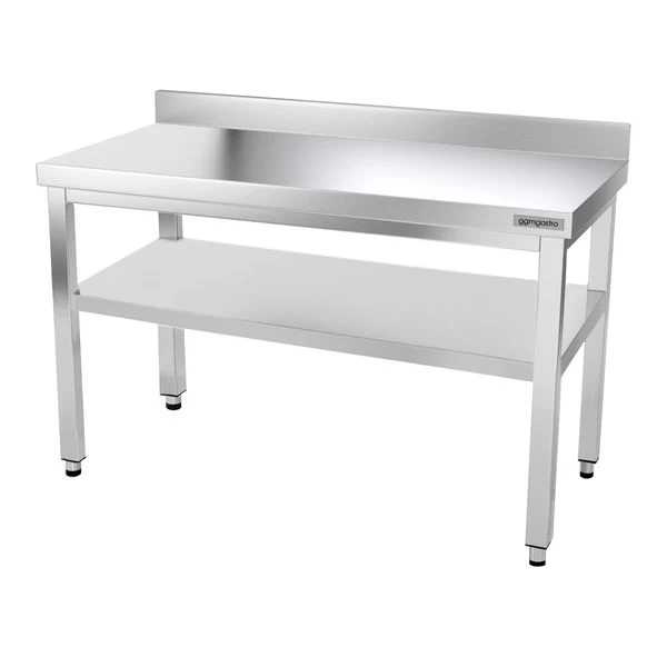 Edelstahl Arbeitstisch PREMIUM - 1400x800mm - Mit Grundboden & Aufkantung 4 Edelstahl Arbeitstisch PREMIUM - 1400x800mm - Mit Grundboden & Aufkantung – Bild 4