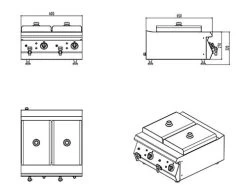 Doppelfritteuse - 600mm - 8+8 Liter - 9 KW - Mit Ablasshahn -Küchen Verkauf 636846173723362554 f6c8 1