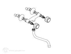 Zweiloch Wandmischbatterie 2000 -Küchen Verkauf 636846174861994932 ec78