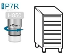 Schubladenschrank PREMIUM Mit 7 Schubladen Für Pizzateigbällchen - 500x700mm -Küchen Verkauf 636846175250717670 26ec