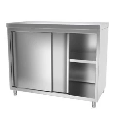 Edelstahl Arbeitsschrank PREMIUM - 1000x700mm - Mit Schiebetür Ohne Aufkantung -Küchen Verkauf 636846188106892088 2274