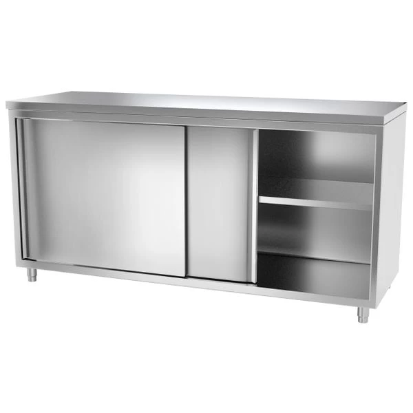 Edelstahl Arbeitsschrank PREMIUM - 1800x600mm - Mit Schiebetür Ohne Aufkantung 5 Edelstahl Arbeitsschrank PREMIUM - 1800x600mm - Mit Schiebetür Ohne Aufkantung – Bild 5
