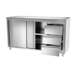 Edelstahl Arbeitsschrank PREMIUM - 1600x700mm - Mit 3 Schubladen Rechts Ohne Aufkantung 10 Edelstahl Arbeitsschrank PREMIUM - 1600x700mm - Mit 3 Schubladen Rechts Ohne Aufkantung -Küchen Verkauf 636846188399065495 8d2f