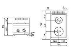Elektroherd - 4,6 KW - 2 Platten Rund -Küchen Verkauf 636846191054704696 0d31