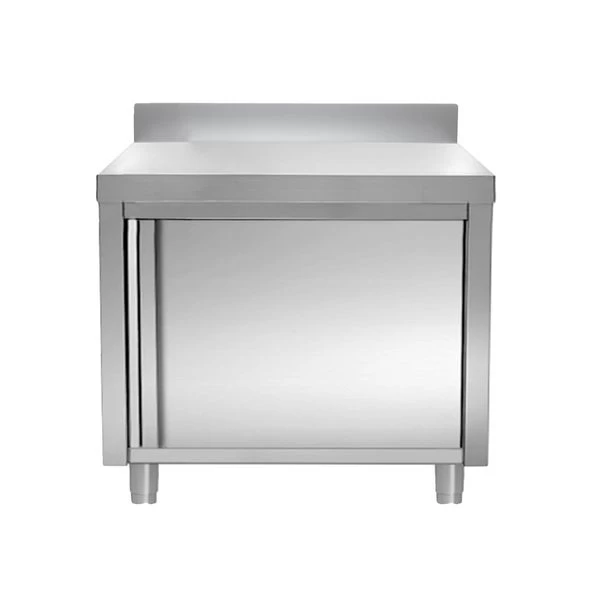 Edelstahl Arbeitsschrank PREMIUM - 600x600mm - Mit Flügeltür & Aufkantung 4 Edelstahl Arbeitsschrank PREMIUM - 600x600mm - Mit Flügeltür & Aufkantung – Bild 4