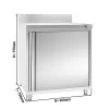 Edelstahl Arbeitsschrank PREMIUM - 600x700mm - Mit Flügeltür & Aufkantung