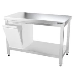 Edelstahl Arbeitstisch PREMIUM - 1200x700mm - Mit Grundboden Ohne Aufkantung -Küchen Verkauf ATK127 006 7b10