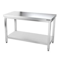 Edelstahl Arbeitstisch PREMIUM - 1400x800mm - Mit Grundboden Ohne Aufkantung -Küchen Verkauf ATK148 003 f2b0
