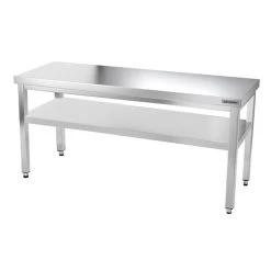 Edelstahl Arbeitstisch PREMIUM - 1600x600mm - Mit Grundboden Ohne Aufkantung -Küchen Verkauf ATK166 003 9a69