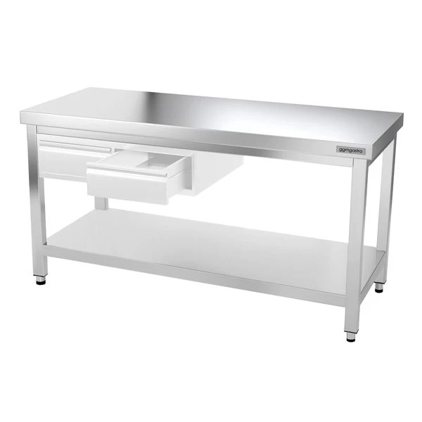 Edelstahl Arbeitstisch PREMIUM - 1600x700mm - Mit Grundboden Ohne Aufkantung 8 Edelstahl Arbeitstisch PREMIUM - 1600x700mm - Mit Grundboden Ohne Aufkantung – Bild 8