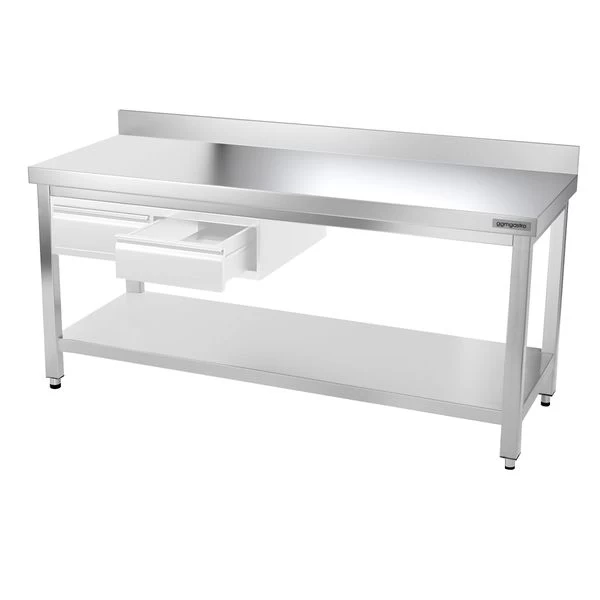Edelstahl Arbeitstisch PREMIUM - 1800x700mm - Mit Grundboden & Aufkantung 6 Edelstahl Arbeitstisch PREMIUM - 1800x700mm - Mit Grundboden & Aufkantung – Bild 6