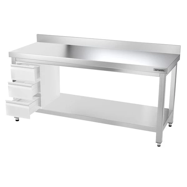 Edelstahl Arbeitstisch PREMIUM - 1800x700mm - Mit Grundboden & Aufkantung 7 Edelstahl Arbeitstisch PREMIUM - 1800x700mm - Mit Grundboden & Aufkantung – Bild 7