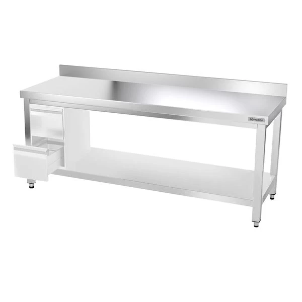 Edelstahl Arbeitstisch PREMIUM - 2000x600mm - Mit Grundboden & Aufkantung 6 Edelstahl Arbeitstisch PREMIUM - 2000x600mm - Mit Grundboden & Aufkantung – Bild 6