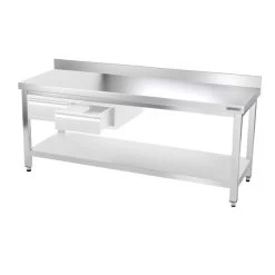 Edelstahl Arbeitstisch PREMIUM - 2000x600mm - Mit Grundboden & Aufkantung 17 Edelstahl Arbeitstisch PREMIUM - 2000x600mm - Mit Grundboden & Aufkantung -Küchen Verkauf ATK206A 007 f583