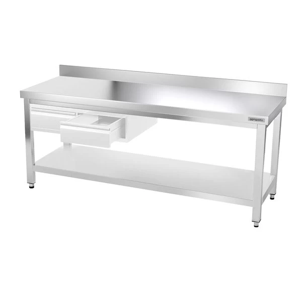 Edelstahl Arbeitstisch PREMIUM - 2000x600mm - Mit Grundboden & Aufkantung 7 Edelstahl Arbeitstisch PREMIUM - 2000x600mm - Mit Grundboden & Aufkantung – Bild 7