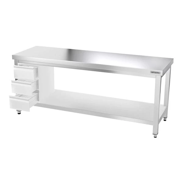 Edelstahl Arbeitstisch PREMIUM - 2000x800mm - Mit Grundboden Ohne Aufkantung 9 Edelstahl Arbeitstisch PREMIUM - 2000x800mm - Mit Grundboden Ohne Aufkantung – Bild 9