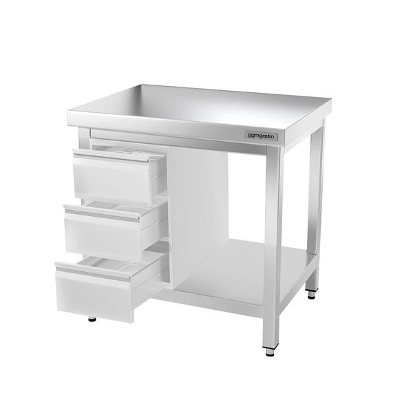 Edelstahl Arbeitstisch PREMIUM - 700x700mm - Mit Grundboden Ohne Aufkantung 7 Edelstahl Arbeitstisch PREMIUM - 700x700mm - Mit Grundboden Ohne Aufkantung – Bild 7