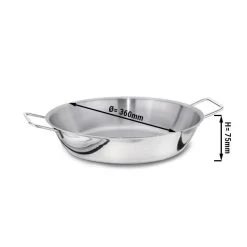 Paella Pfanne Aus Edelstahl - Ø 360 Mm - Höhe: 75 Mm