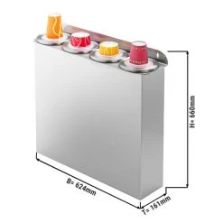 Set Vierfach Becherspender - Kunststoff - Anbauversion