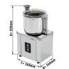Vegetarischer Cutter - 8 Liter - 370 Watt - 230 Volt - 1400 Rpm