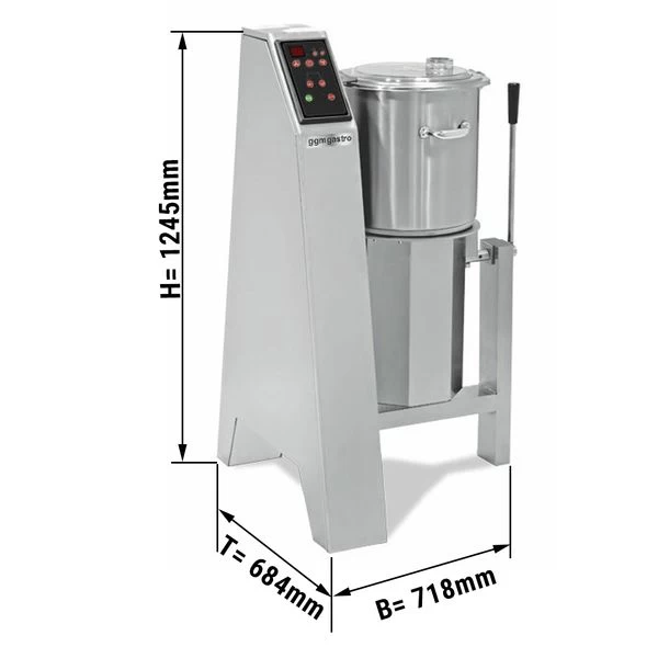Vegetarischer/ Hummus Cutter - 50 Liter - 3 KW - 400 Volt 1 Vegetarischer/ Hummus Cutter - 50 Liter - 3 KW - 400 Volt