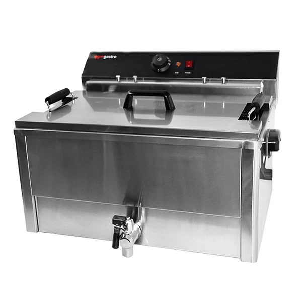 Elektro Fisch Fritteuse - 20,4 Liter - 5 KW - Mit Ablasshahn 3 Elektro Fisch Fritteuse - 20,4 Liter - 5 KW - Mit Ablasshahn – Bild 3