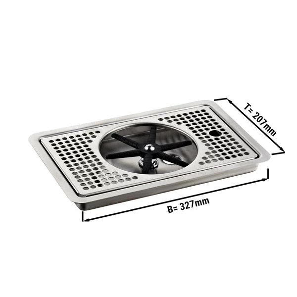 Einlass-Gläserdusche Mit Gitterabdeckung 1 Einlass-Gläserdusche Mit Gitterabdeckung