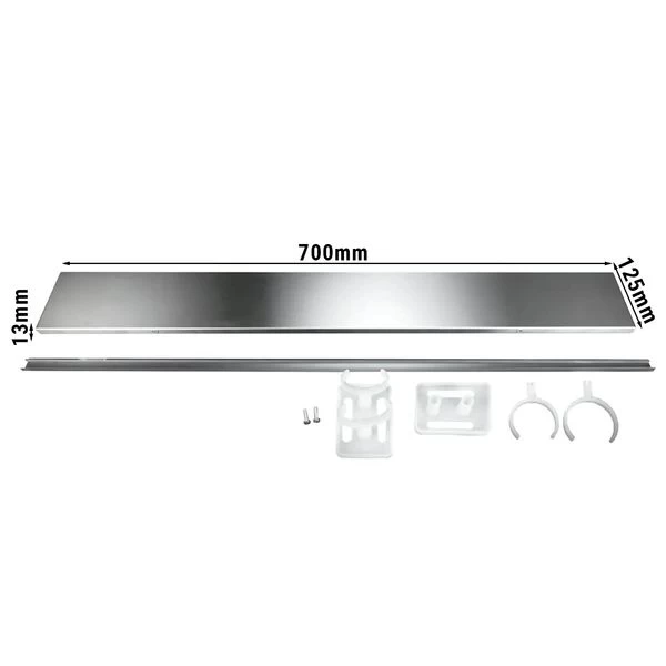 Edelstahlsockel - Länge: 700mm 2 Edelstahlsockel - Länge: 700mm – Bild 2