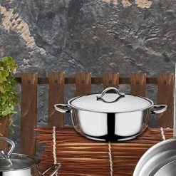 Gastro Edelstahl Saucentopf - Ø 400 Mm - Höhe 160 Mm - 16,00 Liter -Küchen Verkauf ESTO mage 1 a041