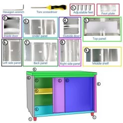 Edelstahl Arbeitsschrank ECO - 1400x600mm - Mit Schiebetür Und Aufkantung 14 Edelstahl Arbeitsschrank ECO - 1400x600mm - Mit Schiebetür Und Aufkantung -Küchen Verkauf EcoFlex 8c6b 2