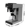 Filterkaffeemaschine - 1,7 Liter - 2kW - Mit Glaskanne & 2 Warmhalteplatten