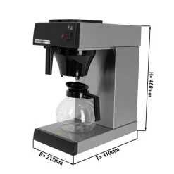 Filterkaffeemaschine - 1,7 Liter - 2kW - Mit Glaskanne & 2 Warmhalteplatten