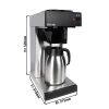 Filterkaffeemaschine - 2 Liter Tank - 2kW - Inkl. Isolierkanne 1,6 Liter Und Warmhalteplatte