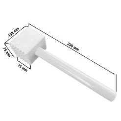 Fleischklopfer - Eckig - Weiß