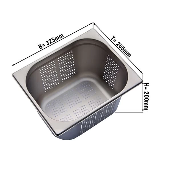 GN Behälter Gelocht 1/2 - Tiefe 200 Mm 2 GN Behälter Gelocht 1/2 - Tiefe 200 Mm – Bild 2