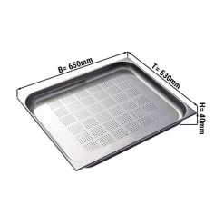 GN Behälter Gelocht 2/1 - Tiefe 40 Mm