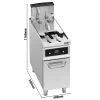 Gas Fritteuse - 20 Liter - 17,5 KW - Mit Automatischer Korbanhebung & Ölfiltersystem