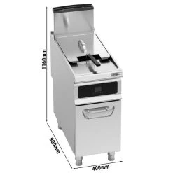 Gas Fritteuse - 20 Liter - 17,5 KW - Mit Ölfiltersystem