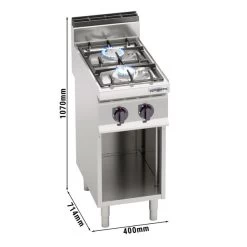 Gasherd - 9,5 KW - 2 Brenner