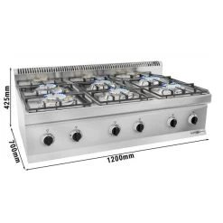 Gasherd - 36 KW - 6 Brenner