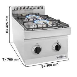 Gasherd - 10 KW - 2 Brenner