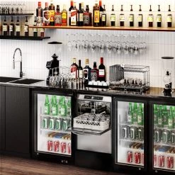 Doppelwandige Gläserspülmaschine - 3,4 KW - Mit Ablauf, Reiniger- & Klarspülerpumpe & Wi-Fi Option -Küchen Verkauf GLS290D ROOM 366e