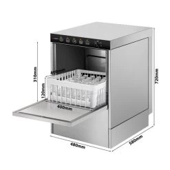 Gläserspülmaschine - 4,5 KW - Mit Reiniger-, Klarspüler- & Laugenpumpe