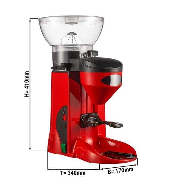 Kaffeemühle - Rot - 1kg - 270 Watt - 77dB 1 Kaffeemühle - Rot - 1kg - 270 Watt - 77dB