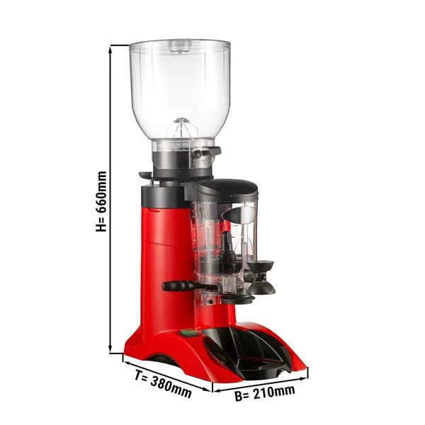Kaffeemühle - Rot - 2kg - 400 Watt - 63 DB 1 Kaffeemühle - Rot - 2kg - 400 Watt - 63 DB