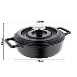 Mini Gußpfanne Mit Gußdeckel - Ø 140 Mm - Höhe 42 Mm