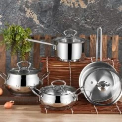 Mini Edelstahl Kasserolle Mit Deckel - Ø 140 Mm - Höhe 80 Mm - 1,20 Liter 5 Mini Edelstahl Kasserolle Mit Deckel - Ø 140 Mm - Höhe 80 Mm - 1,20 Liter -Küchen Verkauf MKDO mage 1 12b1