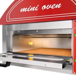 Elektro Mini Pizzaofen - Rot - 1x 34cm - Manuell -Küchen Verkauf MPOI34R 5 069d