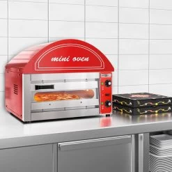 Elektro Mini Pizzaofen - Rot - 1x 34cm - Manuell -Küchen Verkauf MPOI34R 7 60fa
