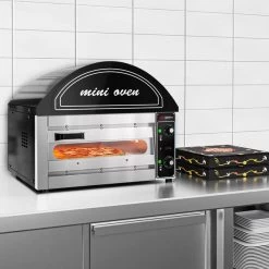 Elektro Mini Pizzaofen - Schwarz - 1x 34cm - Manuell -Küchen Verkauf MPOI34 7 6707